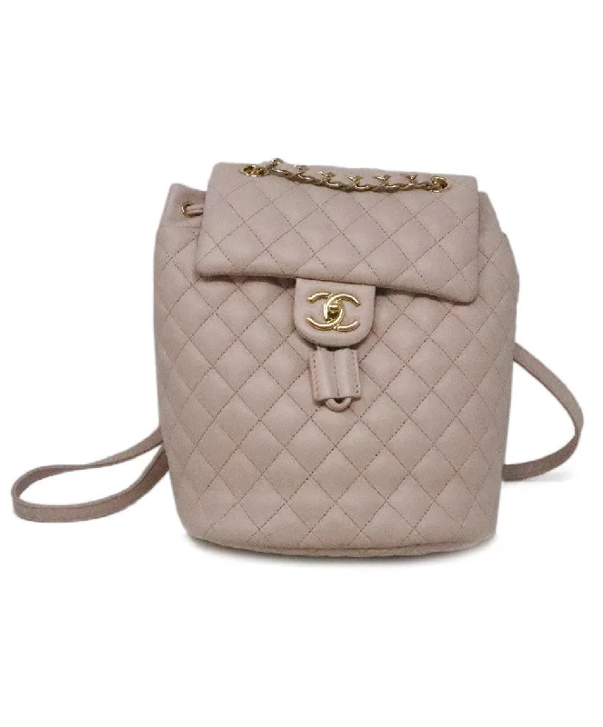 Seasonal Sale Bags Chanel Pink Quilted Lambskin Urban Spirit Backpack