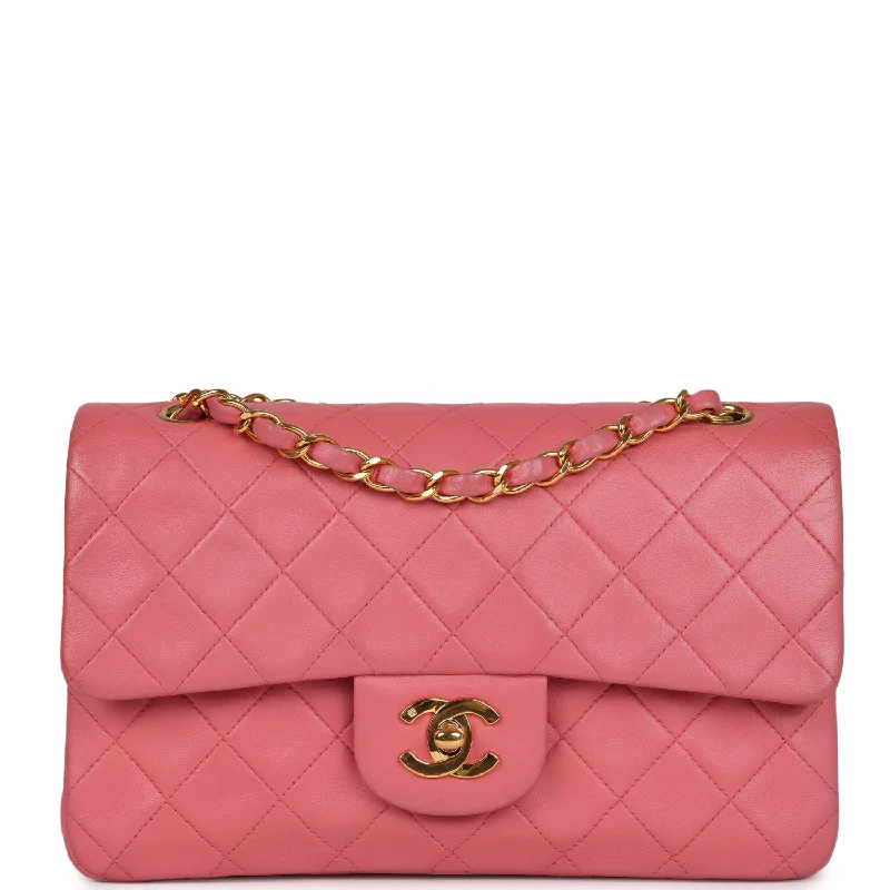 Odor-Resistant And Budget Bags Vintage Chanel Small Classic Double Flap Bag Dark Pink Lambskin Gold Hardware