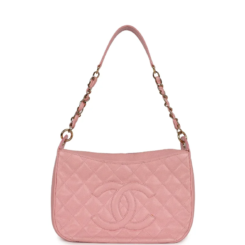 Cozy Handbags With Clearance Prices Vintage Chanel Timeless Shoulder Bag Pink Caviar Gold Hardware