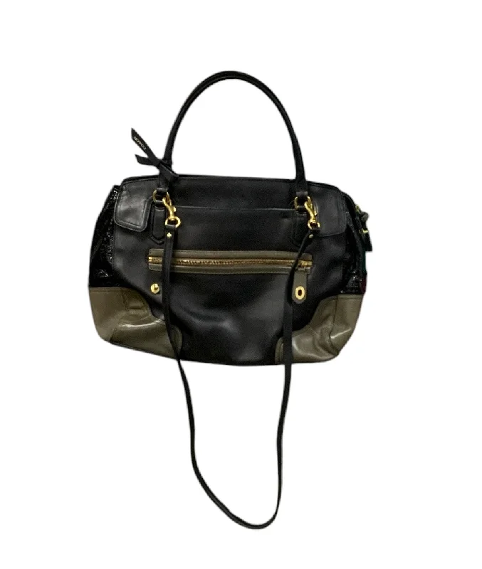 Durable And Cheap Bags Coach Black and Olive Purse