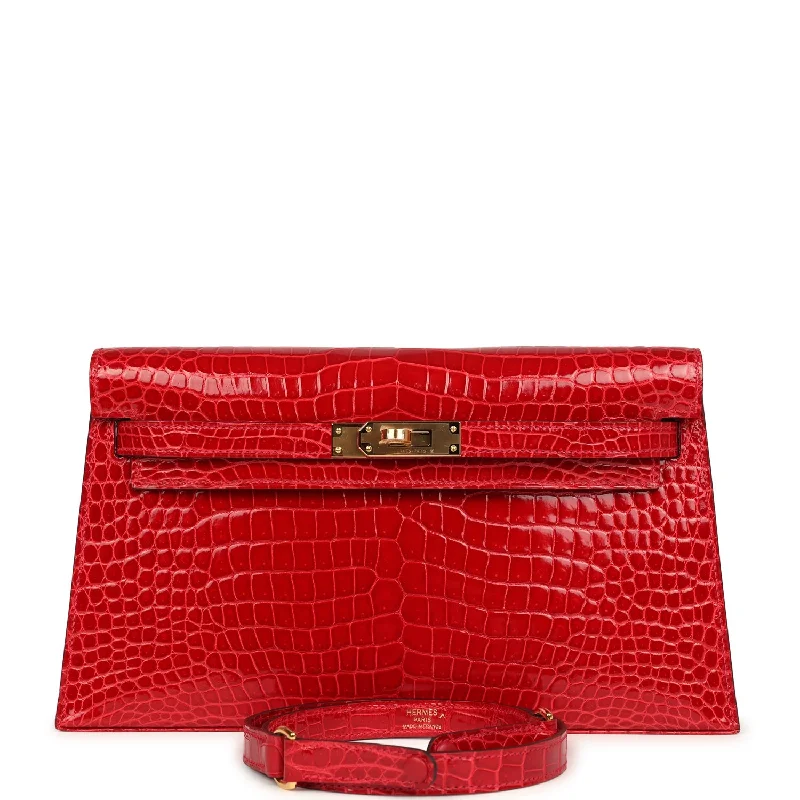 Stylish Bags For Fashion Bloggers With Promotions Hermes Kelly Elan Braise Shiny Porosus Crocodile Gold Hardware