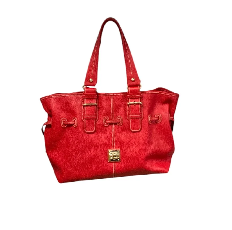 Chic And Clearance-Priced Tote Bags Dooney & Bourke Red Leather Tote