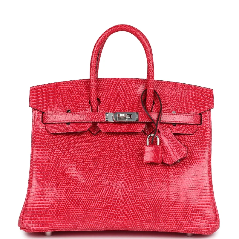 Spacious Bags With Holiday Promotions Hermes Birkin 25 Rose Extreme Varanus Niloticus Lizard Palladium Hardware