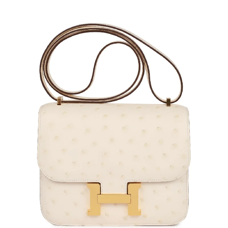 Stylish And Affordable Bags For Every Occasion Hermes Constance 18 Nata Ostrich Gold Hardware