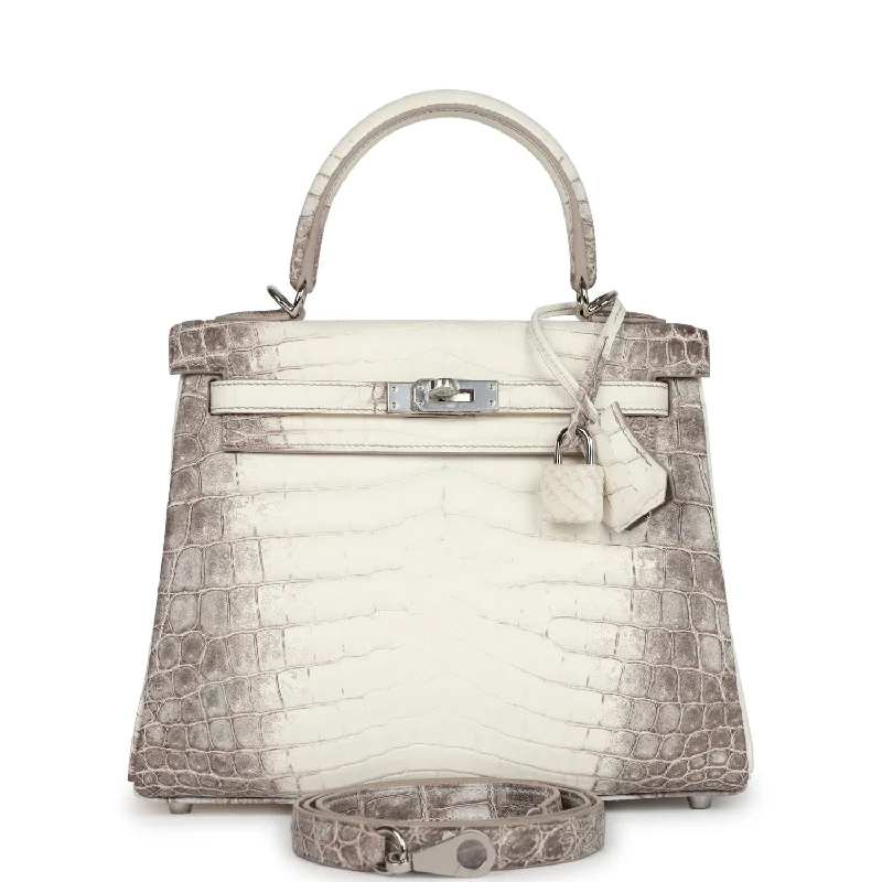 Luxurious Bags With Limited-Time Offers Hermes Kelly Retourne 25 Himalaya Niloticus Crocodile Palladium Hardware