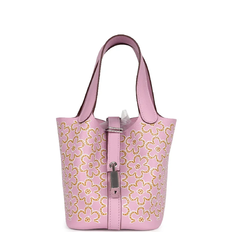 Elegant New Year Party Bags With Flash Sales Hermes Micro Picotin Lock 14 "Lucky Daisy" Mauve Sylvestre Swift Palladium Hardware