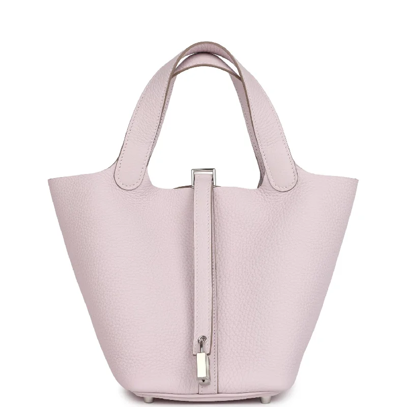 Bags With Limited-Time Deals Hermes Picotin Lock 18 Mauve Pale Clemence Palladium Hardware