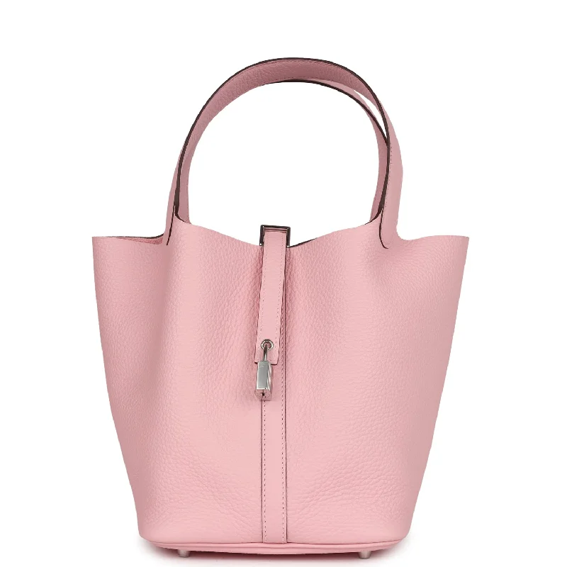 Holiday Gift Bags For Christmas Hermes Picotin 22 Rose Sakura Clemence Palladium Hardware