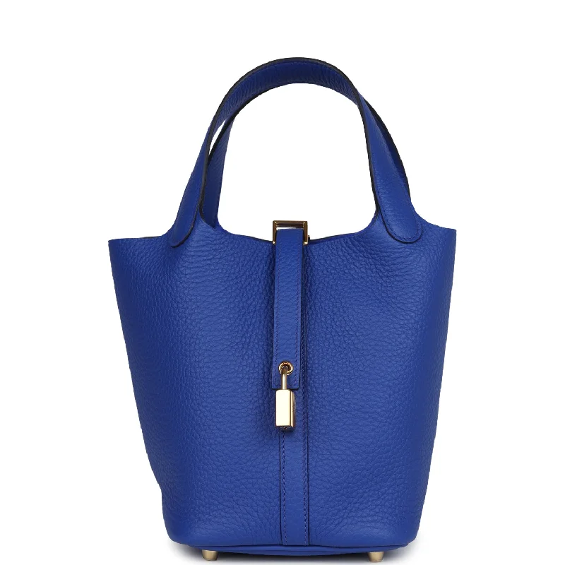 Bags With Limited-Time Deals Hermes Picotin Lock 18 Bleu Royal Clemence Gold Hardware