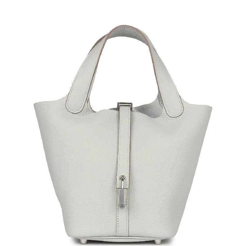 Trendy Bags For Sales Hermes Picotin Lock 18 Gris Perle Clemence Palladium Hardware