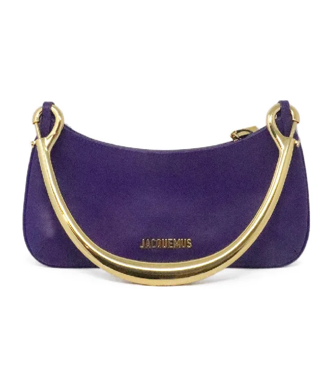 Bags For Outdoor Adventures Jacquemus Purple Leather Shoulder Bag