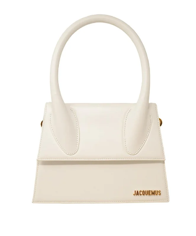 Luxury Bags On Sale Jacquemus White Leather Bag