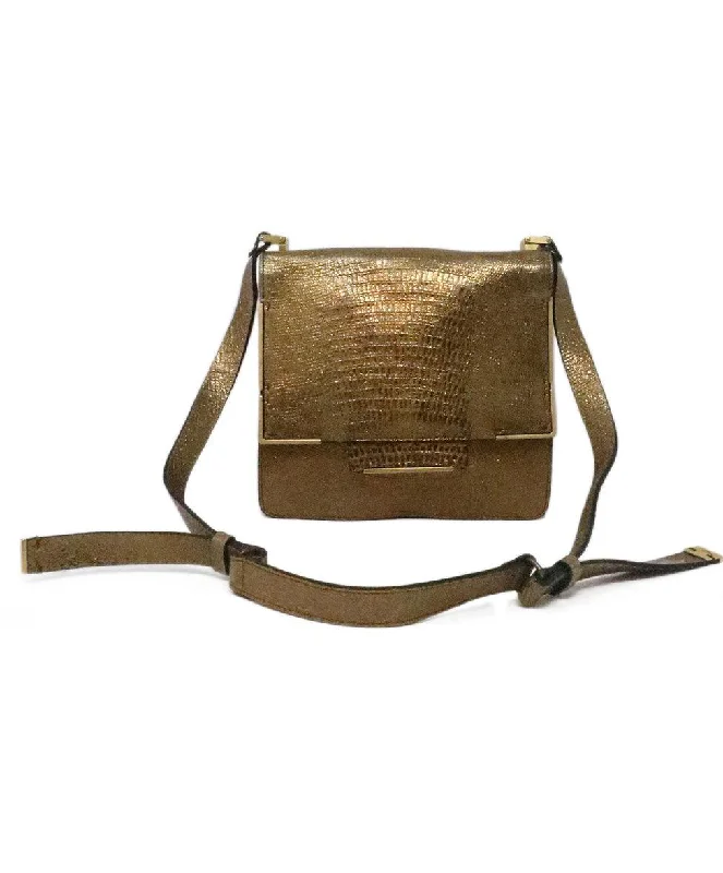 Bold Fashionistas Lanvin Gold Leather Shoulder Bag