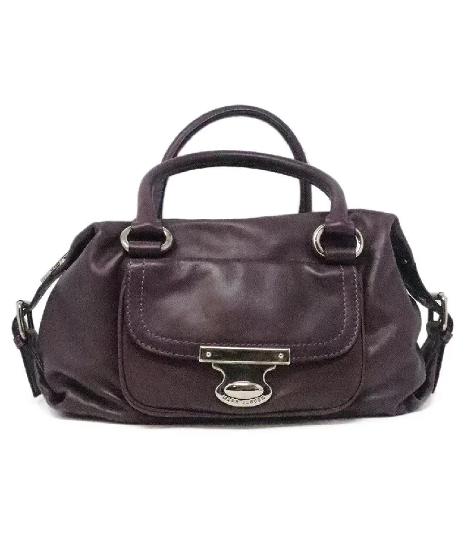 Rustic Bags For Outdoor And Nature-Inspired Looks Marc Jacobs Purple Leather Satchel Bag