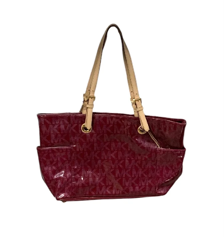 Elegant And On-Sale Evening Bags Michael Kors Logo Purse Burgundy