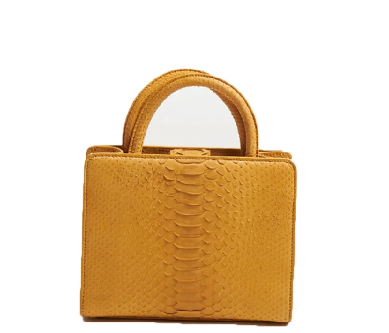 Durable And Fashionable Bags For Daily Use Penny Python Bag Yellow