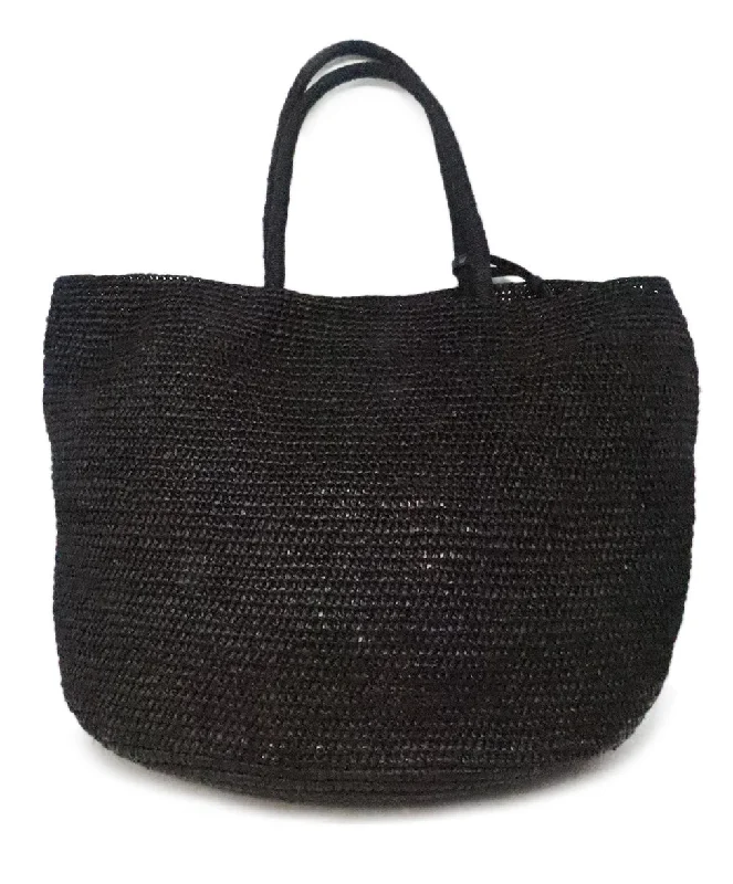 New Year Party Bag For Celebrations The Row Black Straw Tote