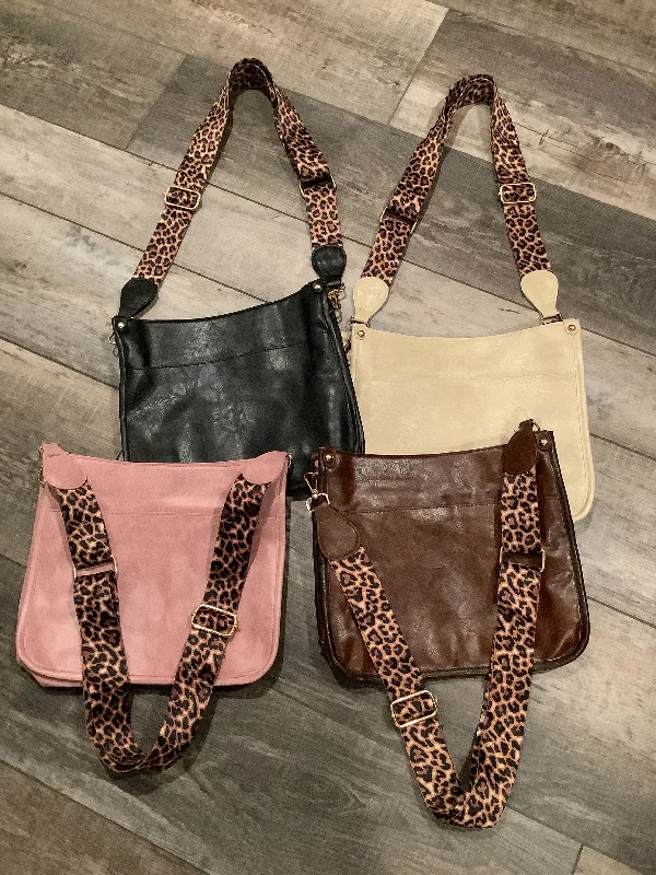 Edgy Bags For Bold And Daring Fashionistas Vegan Leather Bag With Leopard Strap - Assorted Colors