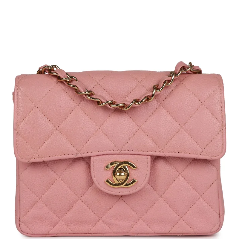 Trendy Bags For Women And Men In 2025 Vintage Chanel Mini Square Flap Pink Caviar Gold Hardware