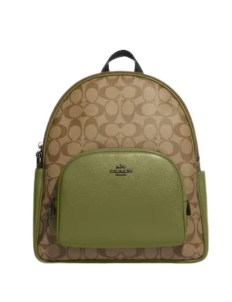 Seasonal Clearance Bags For Summer, Winter, Etc. Coach Court Backpack In Signature Canvas