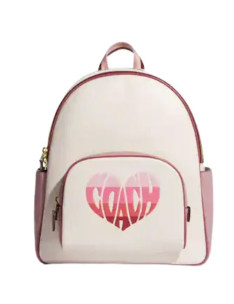 Black Friday Deals On Stylish Handbags Coach Court Backpack With Stripe Heart Motif