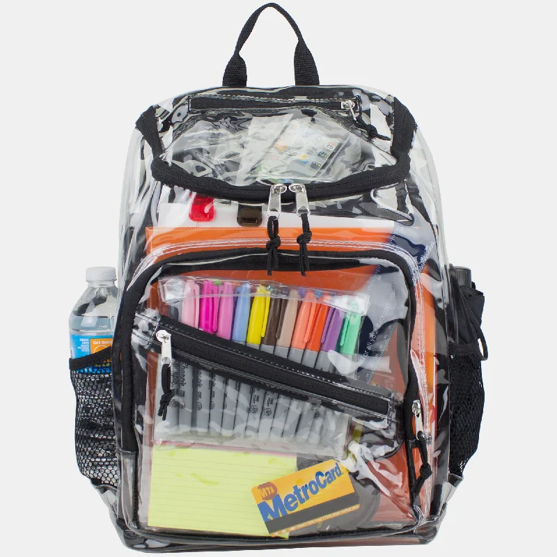 Limited-Time Offer On Trendy Bags Clear Stadium Approved Top Loader Backpack with Adjustable Colorful Straps