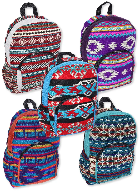 Affordable Bags For Budget Shoppers Ecuadorian Colorful Backpacks  w/Adjustable Straps