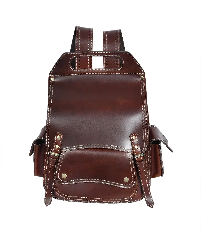 Seasonal Clearance Bags For Summer Elevate Your Style with Our Classic Brown Leather Backpack. Art: BG-1432