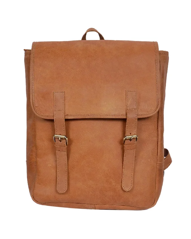 Black Friday Deals On Stylish Handbags Elevate Your Style with our Classic Tan Leather Backpack. Art: BG-1486