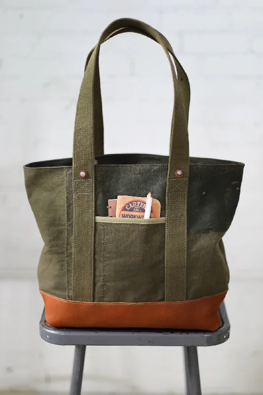 Inspired Bags For Affordable Luxury 1940's era Salvaged Canvas Tote Bag