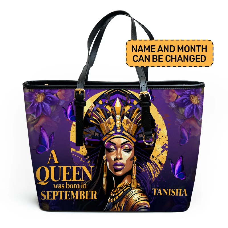 Limited-Time Offer On Trendy Bags A Beautiful Queen - Personalized Leather Totebag STB58