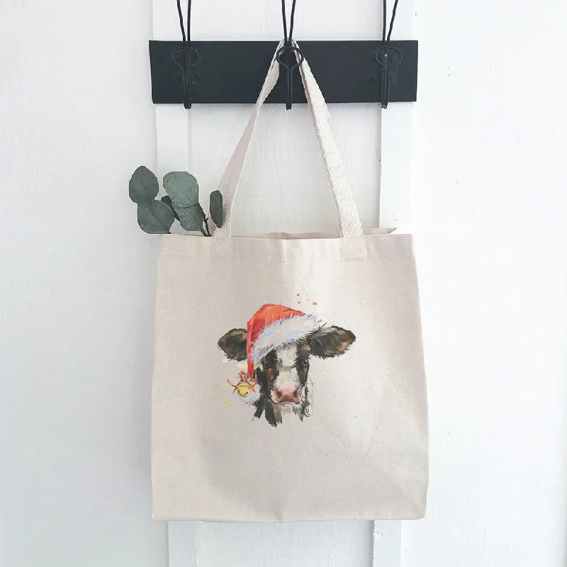 Luxury Bags On Sale Christmas Cow - Canvas Tote Bag