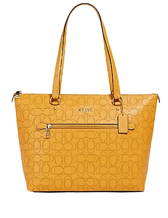 Durable And Fashionable Bags For Daily Use Coach Gallery Tote In Signature Leather