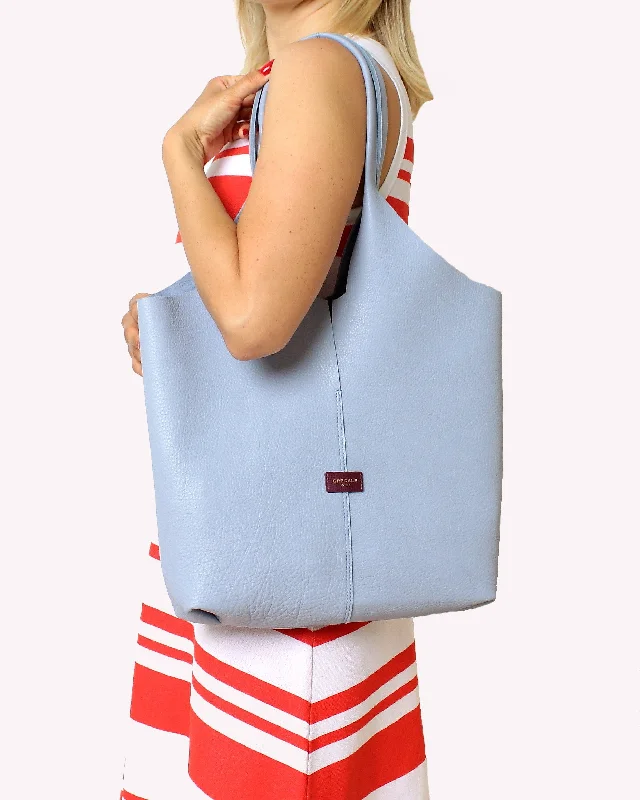 High-Quality Bags SIENNA- LIGHT BLUE SHOPPING TOTE