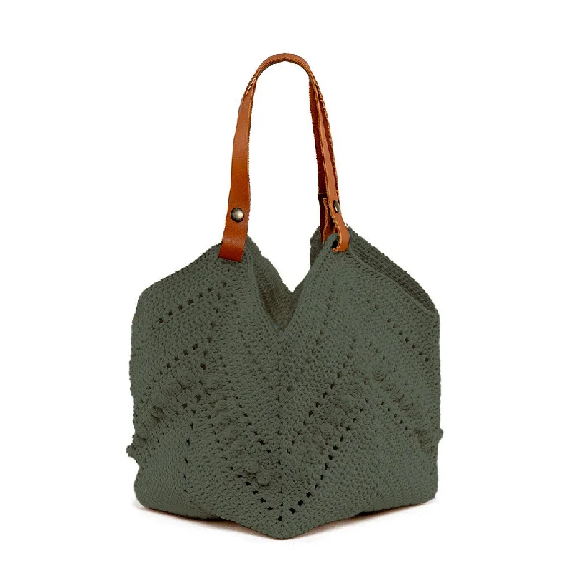 Lightweight Bags For Senior Travelers Daniela Knotted Crochet Tote Army