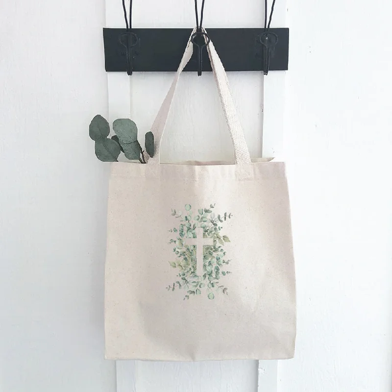 Bags For Personalized Gifts Eucalyptus Cross - Canvas Tote Bag