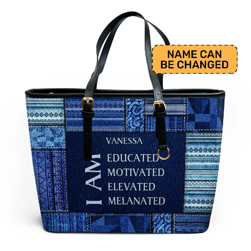 Vintage-Inspired I Am - Jean Personalized Leather Totebag SB28