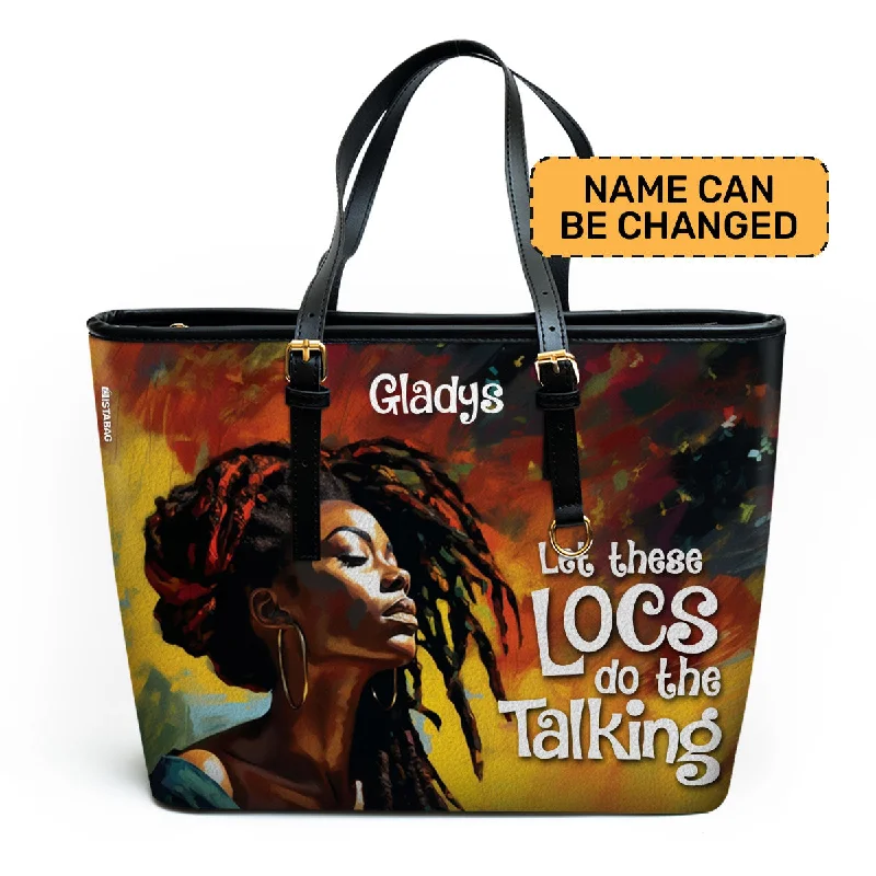 Stylish And Affordable Bags For Every Occasion Let These Locs Do The Talking - Personalized Leather Totebag STB07