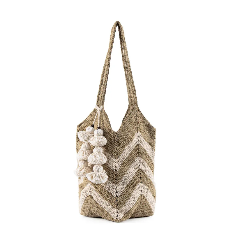 High-Quality Bags On Flash Sale Maya Crochet Tote Sand