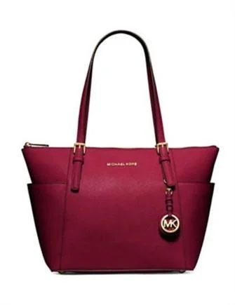 Lightweight And Functional Bags For Travel And Work Michael Michael Kors East West Jet Set Saffiano Top Zip Tote