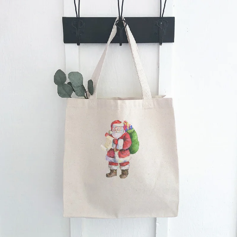 Bags With Tsa-Approved Features Santa with List - Canvas Tote Bag