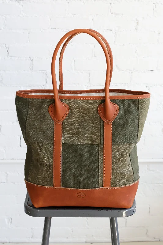 Limited-Time Offer On Trendy Bags WWII era Salvaged Canvas Patchwork Tote Bag