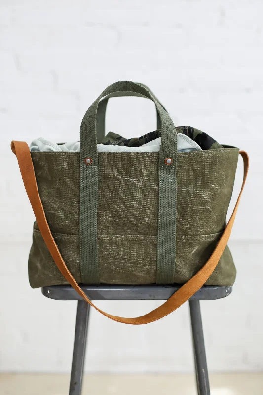 Wholesale Bags For Resellers WWII era Salvaged Military Canvas Tote Bag