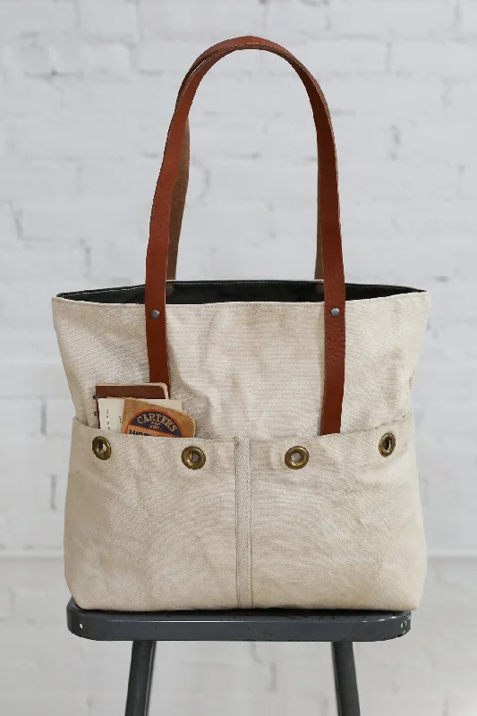 Affordable Bags For Budget Shoppers WWII era Salvaged USN Canvas Tote Bag