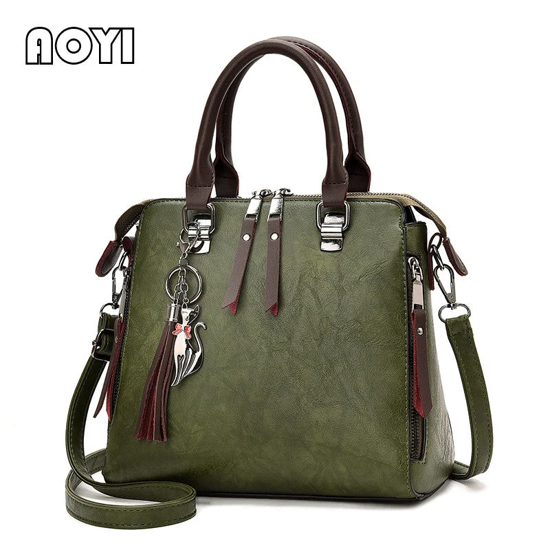 Lightweight And Affordable Bags AOYI Women Handbag Famous Brand PU Leather Lady Handbags Luxury Shoulder Bag Large Capacity Crossbody Bags Women Casual Tote Sac