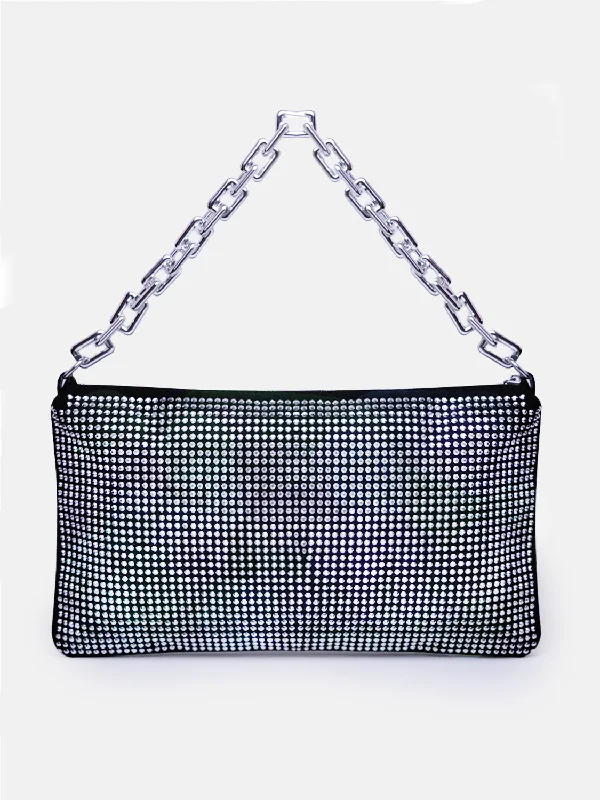 Office Professionals AMARA DIAMANTE CRYSTAL CHAIN SHOULDER BAG IN RAINBOW