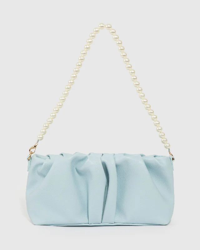 Inspired Bags For High-End Fashion Blue Lilyana Pearl Shoulder Bag