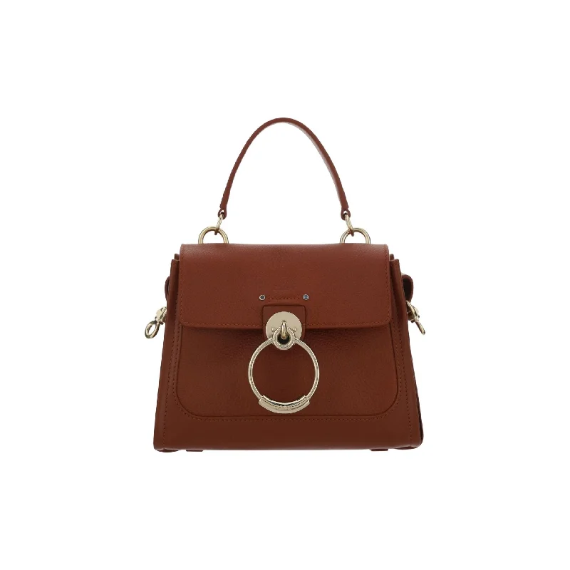 Trendy And Discounted Designer Handbags Chloé Elegant Sepia Brown Calfskin Shoulder Handbag