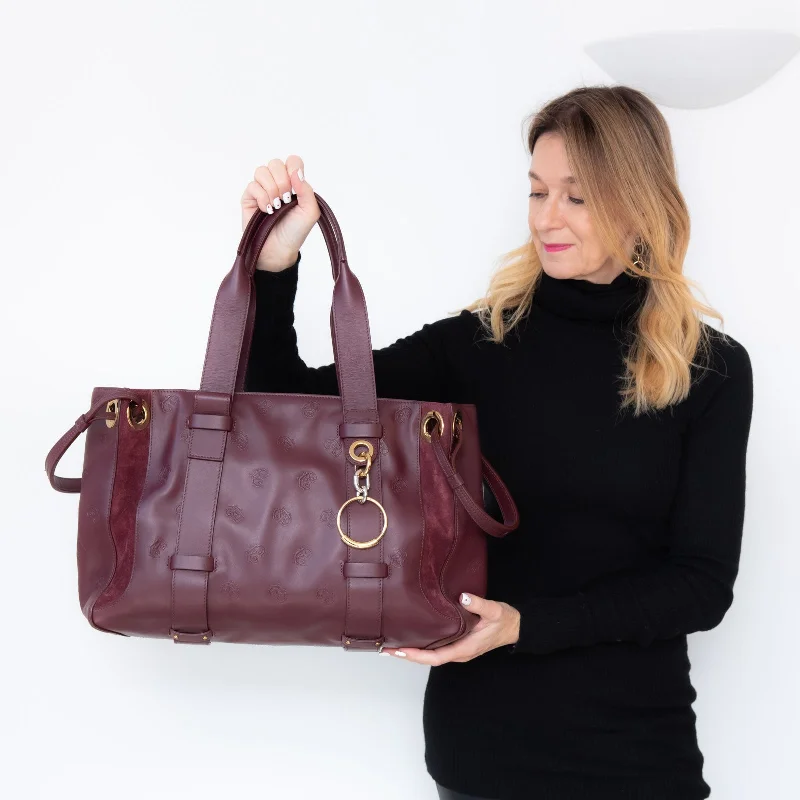 Stylish Bags For Fashion Bloggers With Promotions Chloe Large Burgundy Leather And Suede Shoulder Bag