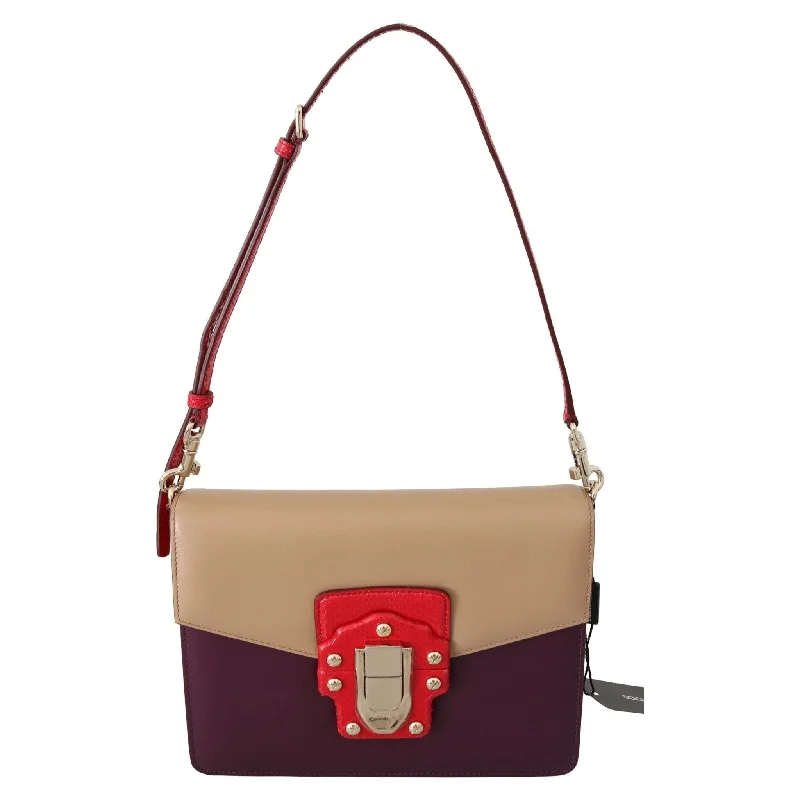 Luxury Bags For Professionals With Discounts Dolce & Gabbana Exquisite LUCIA Leather Shoulder Bag